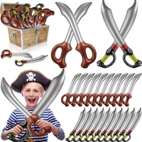 Funny Inflatable Pirate Swords, Halloween Birthday Toy Sword, Inflated Simulation Knife for Swimming Pool, Cosplay Stage Prop 1