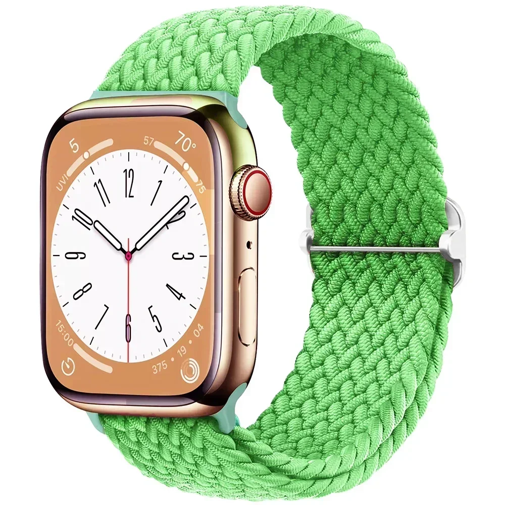 Braided Elastic Nylon Solo Loop Watch Band - Versatile Size Options Bracelet Strap