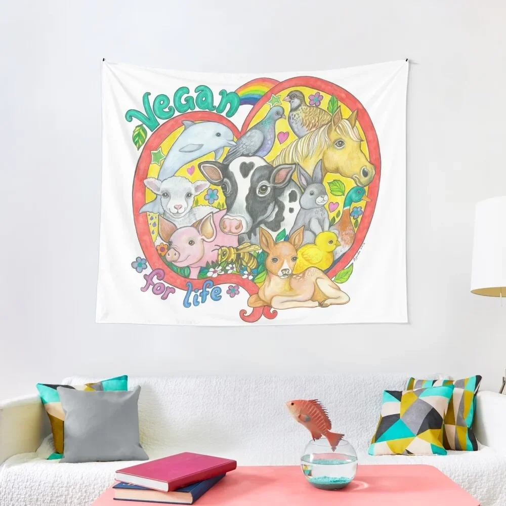 

Vegan For Life Tapestry Home Decorators Decoration Wall Tapestry