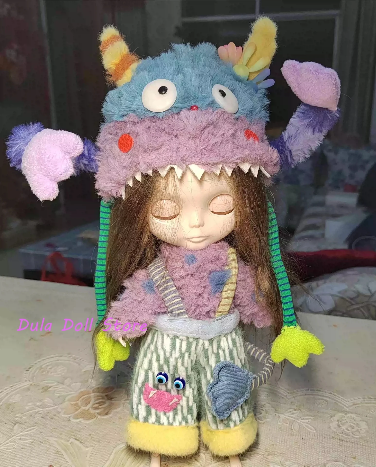 

Dula Doll Clothes Dress Plush Monster Set Blythe ob24 ob22 Azone Licca ICY JerryB 1/6 Bjd Doll Accessories