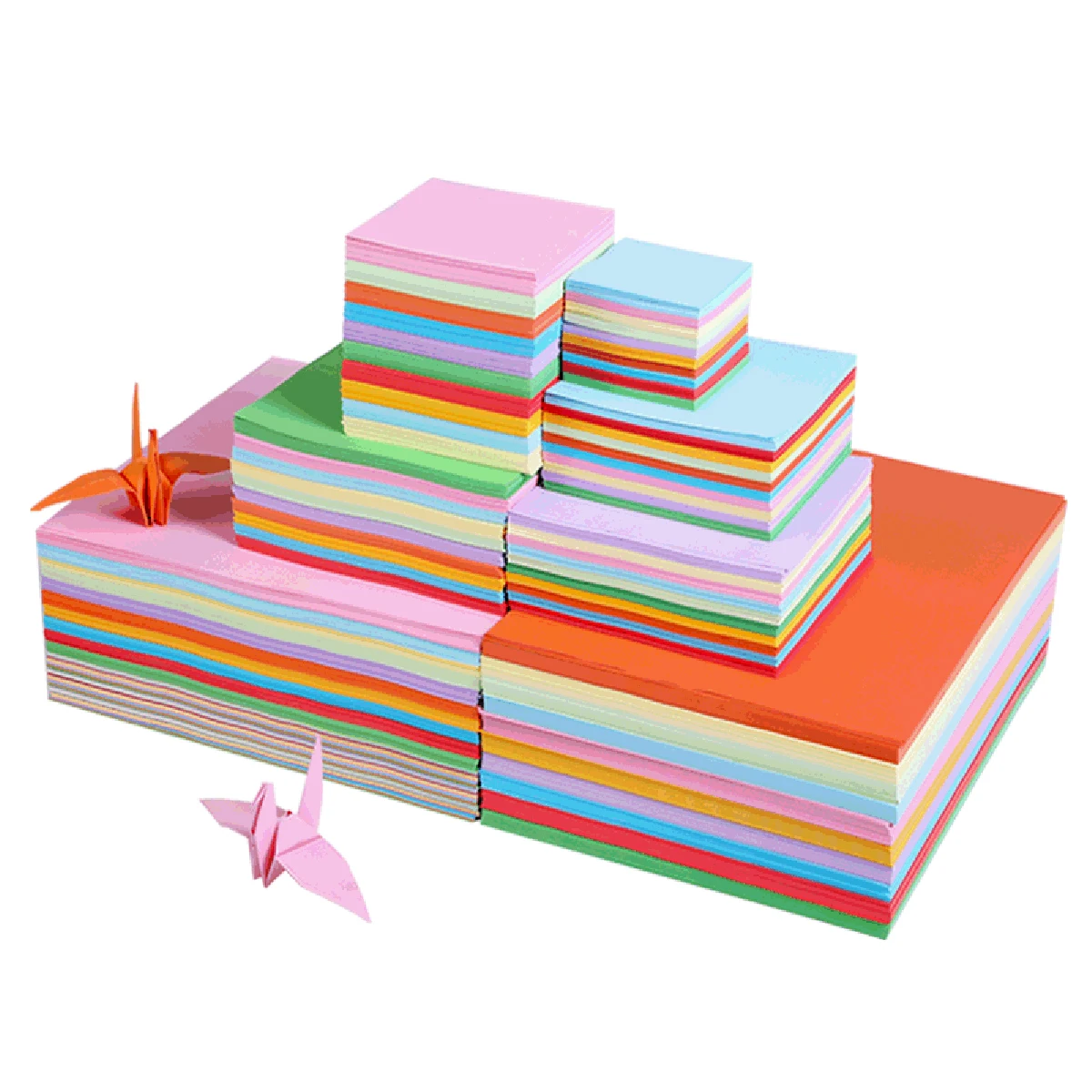 Origami Paper 100pcs Square Origami Paper Double Sides Solid Color Folding Paper Multicolor Kids Handmade DIY Scrapbooking Craft Decor