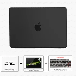 Ultimate Laptop Protection Kit: Ultra - Thin Case, Dust Plug, Screen Film & Keyboard Cover - Pro14 M1 M2 M3 M4 M5 (Black3 US Enter)