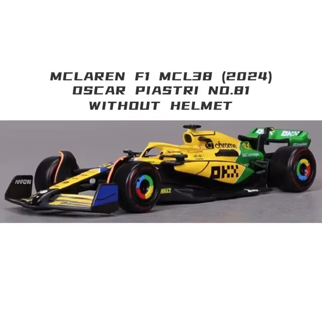 Bburago 1:43 Mclaren Mcl38 Monaco Grand Prix 2024 Diecast Car Model F1 Alloy Miniature 4# Lando Norris 81# Oscar Piastri Car Toy 6