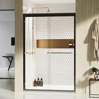 Shower Door, 44-48 "W, Sliding Showers Doors, Adjustable Semi-Frameless Bypass, SGCC Tempered Glass Doors, Bathroom Shower Door 1