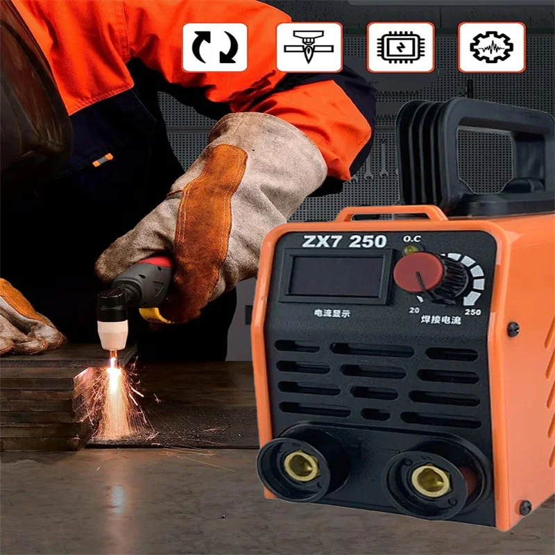 MMA250 Mini Welding Machine Inverter Electric Welding Machine 110v 220v Adjustable Current 20-250A Handheld Arc Welder Equipment portable welder electric welder mini welder