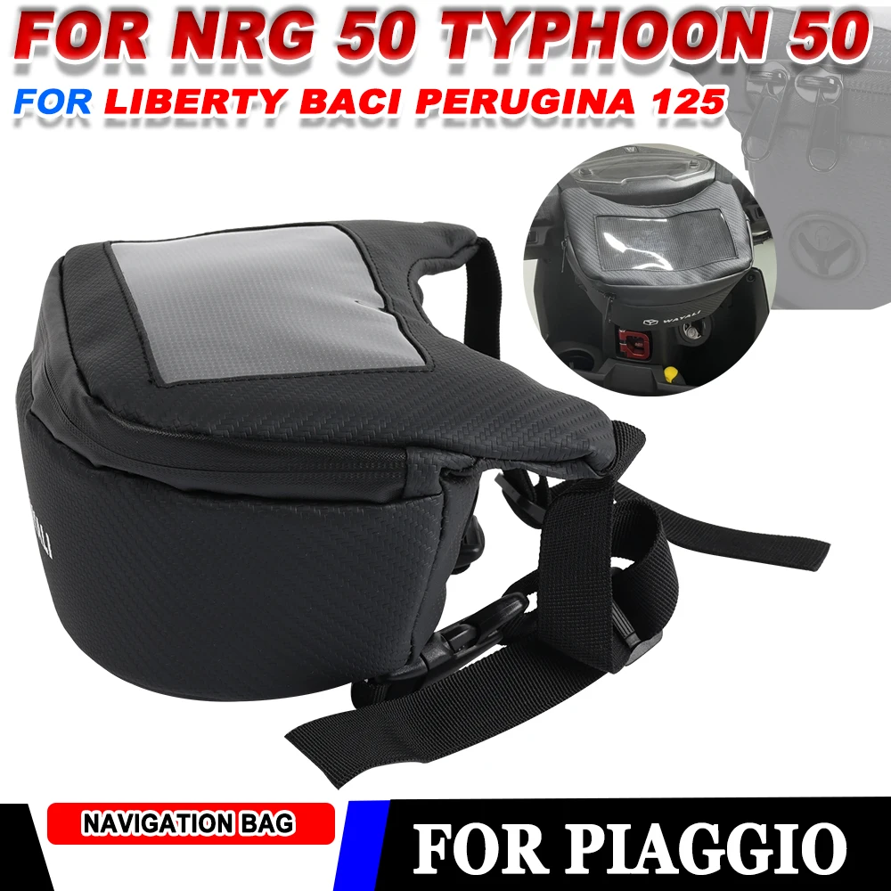 Impermeabile Touch Screen Borsa Di Navigazione Per Cellulare Borsa Da Sella Marsupio Per Piaggio Nrg50 Typhoon 50 Liberty Baci Perugina 125