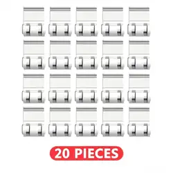 Adjustable Anti - Dragging Pants Hem Clips (White - 20pcs)