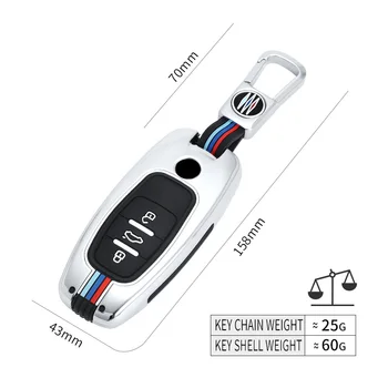Portachiavi a distanza per auto in lega di zinco portachiavi a conchiglia per VW Tiguan Touran Caddy Beetle Jetta Eos Golf Polo Hella accessori - Portachiavi a distanza per auto in lega di zinco portachiavi a conchiglia per VW Tiguan