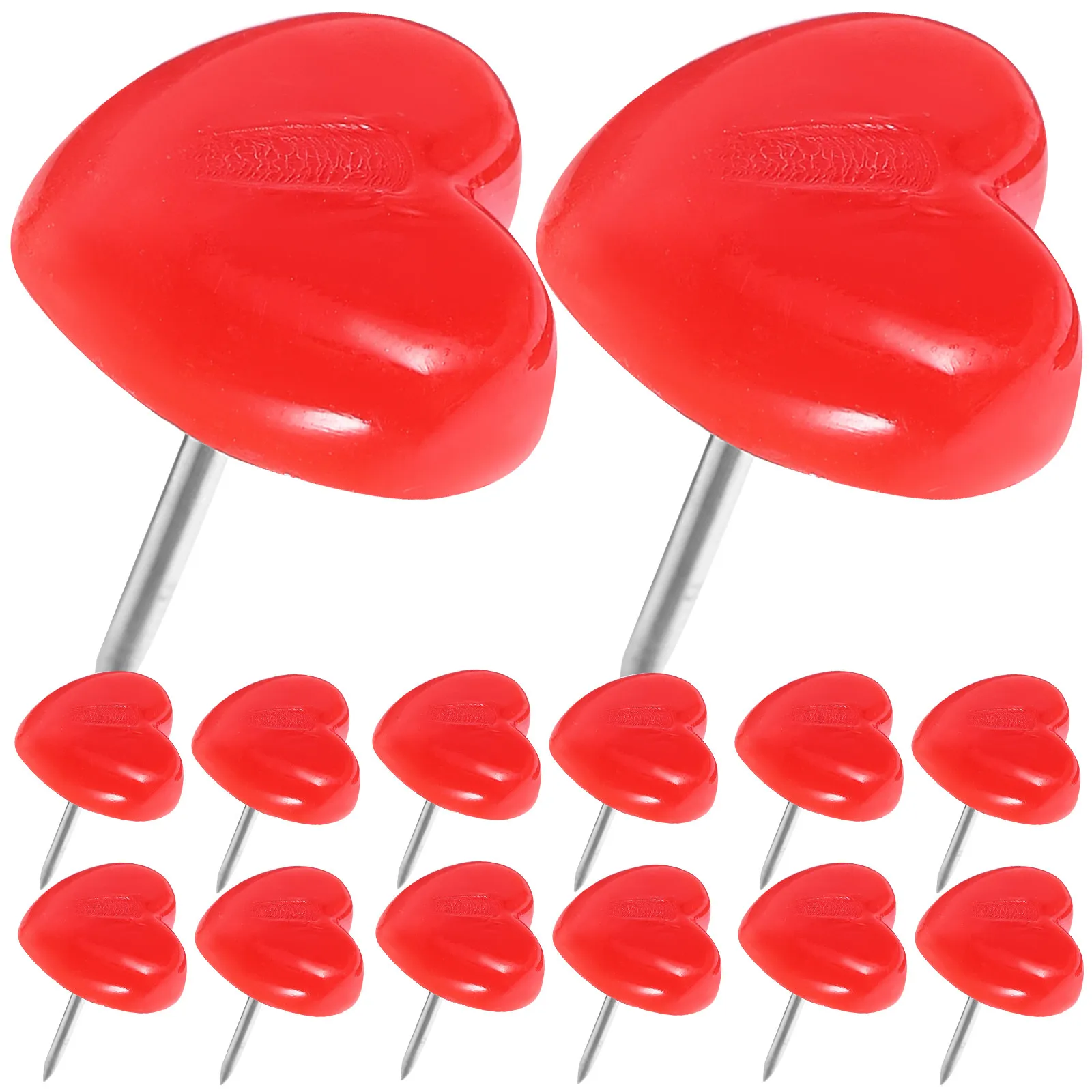 150Pcs 하트 모양의 푸시핀 금속 수지 다기능 엄지 못핀 사무실 지도 코르크 보드 게시판 장식 핀