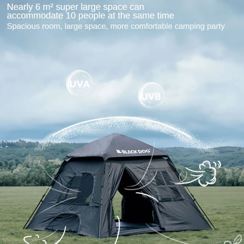 Lightweight Waterproof Multi Room Camping Tent with Awning 2