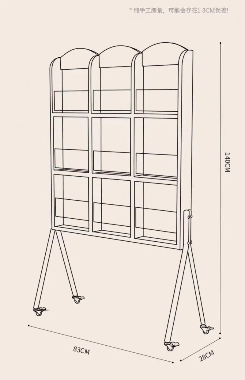 Modern Floor Bookshelf Book Storage Rack Retro French Style Magazine Rack Stands Living Room Balcony Reading Display