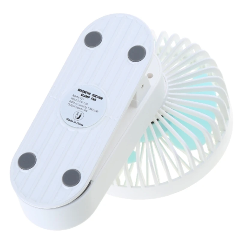 Clip USB Fan 90&deg;Rotation Mini Desk Fan USB Rechargeable Cooling B0KA