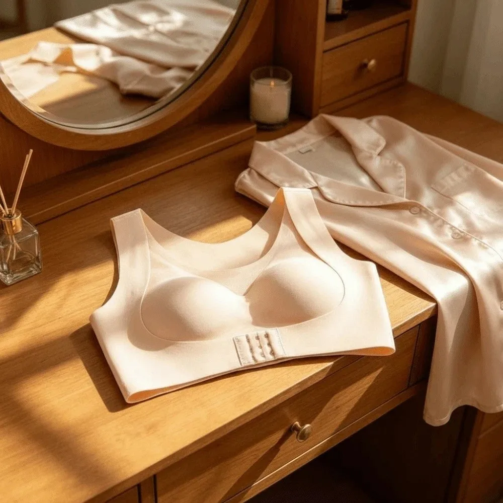 Reggiseno Correttore Posturale con Chiusura Frontale 2 in 1, Antiurto, Senza Ferretto, Push-Up, con Spalline Incrociate, Senza Cuciture, per Correzione della Forma del Corpo - immagine 4