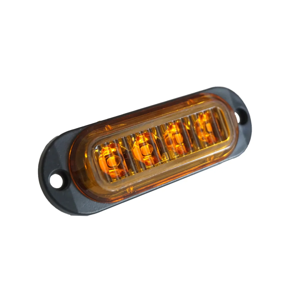

LED Side LED Side Marker Lights 4pcs LED ABS+PC DC 12V-24V Lamp Indicator Parts Yellow Light 2 Pcs Clearance Light Side Marker
