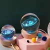 Crystal Ball LED Night Light Colorful Saturn Solar System 3D Moon Table Lamp USB Bedroom Atmosphere Lamp for Birthday Kid Gift 6
