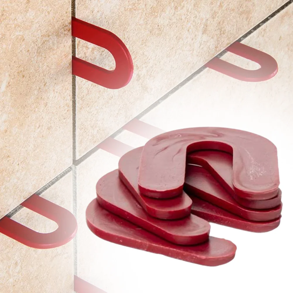 

100pcs Tile Leveling Device U-shaped 1/8" Horseshoe Shims Tile Spacers PP Level Wedges Positioning Clips 3.0mm Vertical Tile