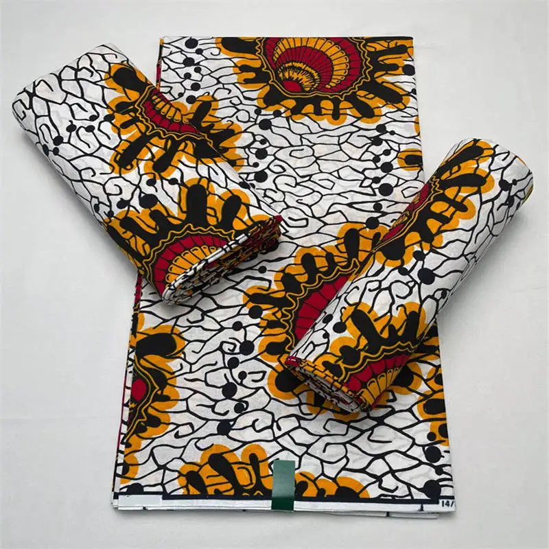 New Design Best Quality Guaranteed Veritable Wax 6 Yards/lot African Ankara Real Wax Cotton Print Fabric. 10272