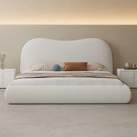 Chambre fantaisie lit Table de chevet rembourré princesse reine lit Double moderne rangement Muebles Para El Hogar meubles de maison 1
