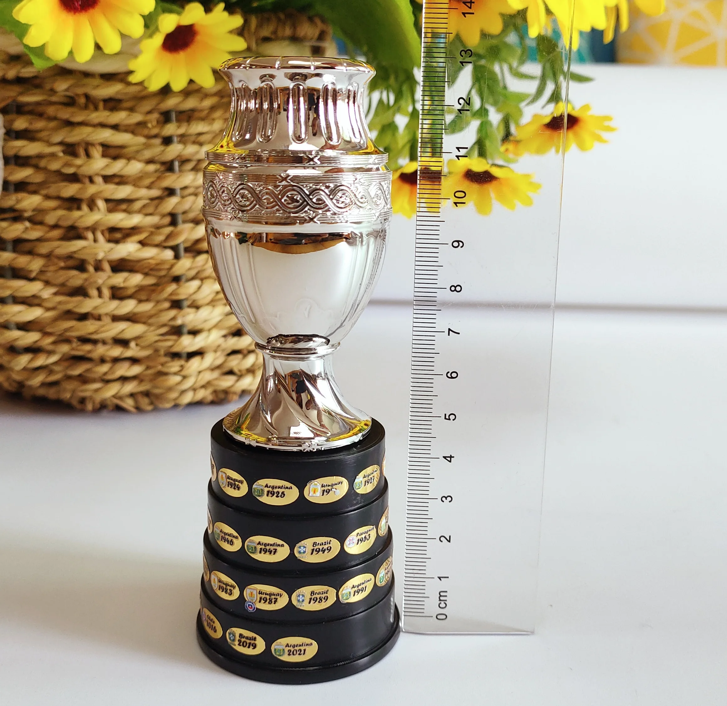 라 리가 슈퍼 컵 트로피 10 cm 높이 Supercopa de espaa a 트로피 컵 Copa de Campeones 트로피 컵 축구 기념품