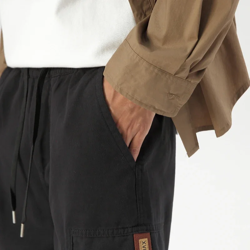 New 2024 Cargo Pants Men Jogging Pants Male Slim Fit Spring Autumn Solid Color Outdoor Hip Hop Trousers Streetwear Men Pants