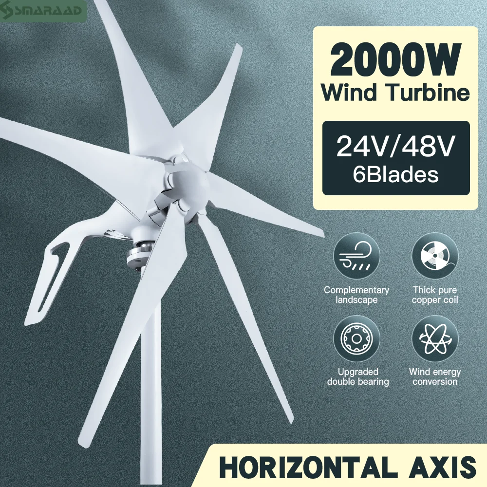 2000W 12V 24V 48V MPPT Controller For Off Grid Charg Alternative Energy For Household Windmills