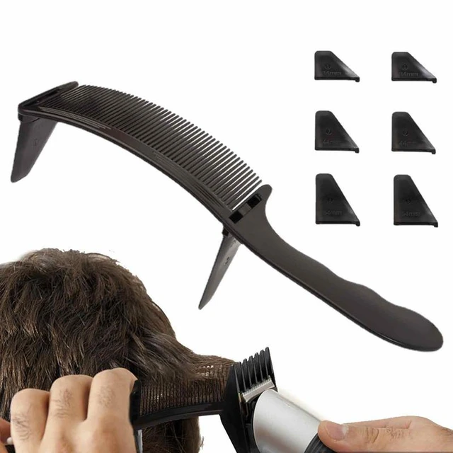 Peigne de positionnement incurvé pour barbier, coupe de cheveux, rasoir  incurvé, tondeuse à cheveux, coupe de cheveux à dessus plat, brosse de  coiffure, outils de coiffure - AliExpress