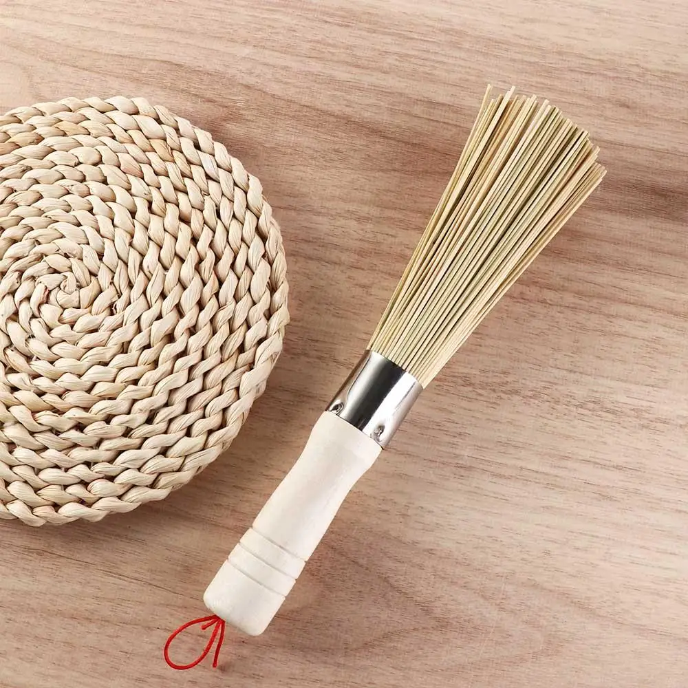 

Traditional Durable Bamboo Wooden Handle Pot Pan Cleaner Cleaning Tool Dish Scrubber Wok Brush