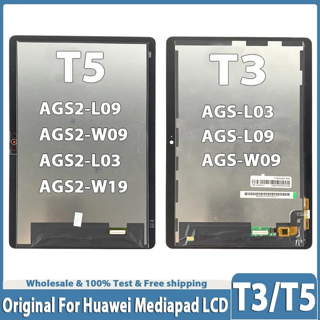 Test LCD Display For Huawei MediaPad T3 T5 10 AGS-L03 AGS-L09 AGS-W09  AGS2-L09 AGS2-W09 AGS2-L03 Touch Screen Digitizer Assembly