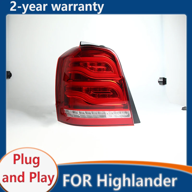 

For Toyota Highlander tail lamp 2000-2006 Kluger LED Dynamic Taillights Rear Fog Lamp Turn Signal Highlight Reversing And Brake