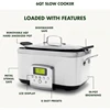 8 in 1 Electric Slow Cooker Dishwasher Safe Lid and Removable Pot Non-stick Multi-function Cooker Fry Saute Steam Basket White 4