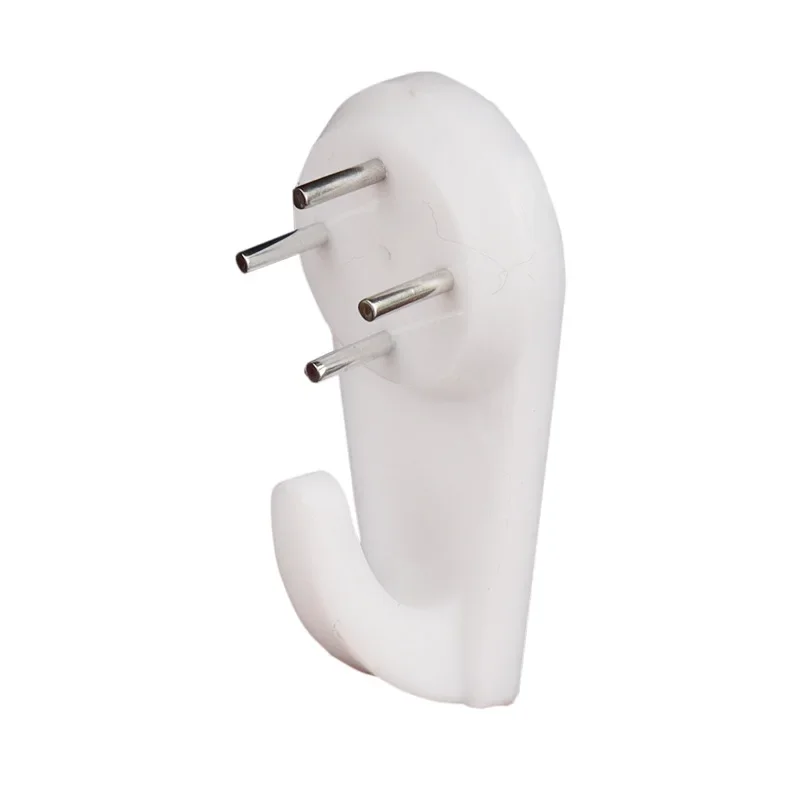 200Pcs White Painting Photo Frame Hook Plastic Invisible Wall Hooks Mount Photo Picture Nail Hook Hanger Mirror Hanging Hangers