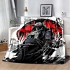 Japanese Samurai Blanket Japan Sunset Landscape Art Soft Flannel Blanket Bedspread Sofa Warming Cover 6