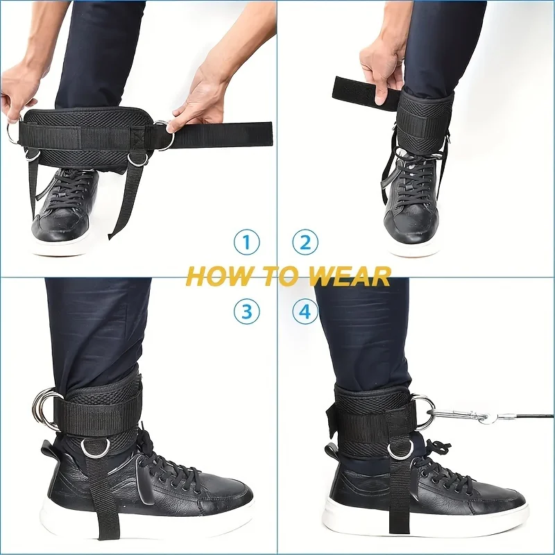 Adjustable D-ring Foot Rope Ankle Buckle Gantry Buckle Ankle Protection Strap Leg Strength Training Sports Protective Equipment Ankle Support Brace Ankle Support Ankle Straps Fitness Ankle Straps