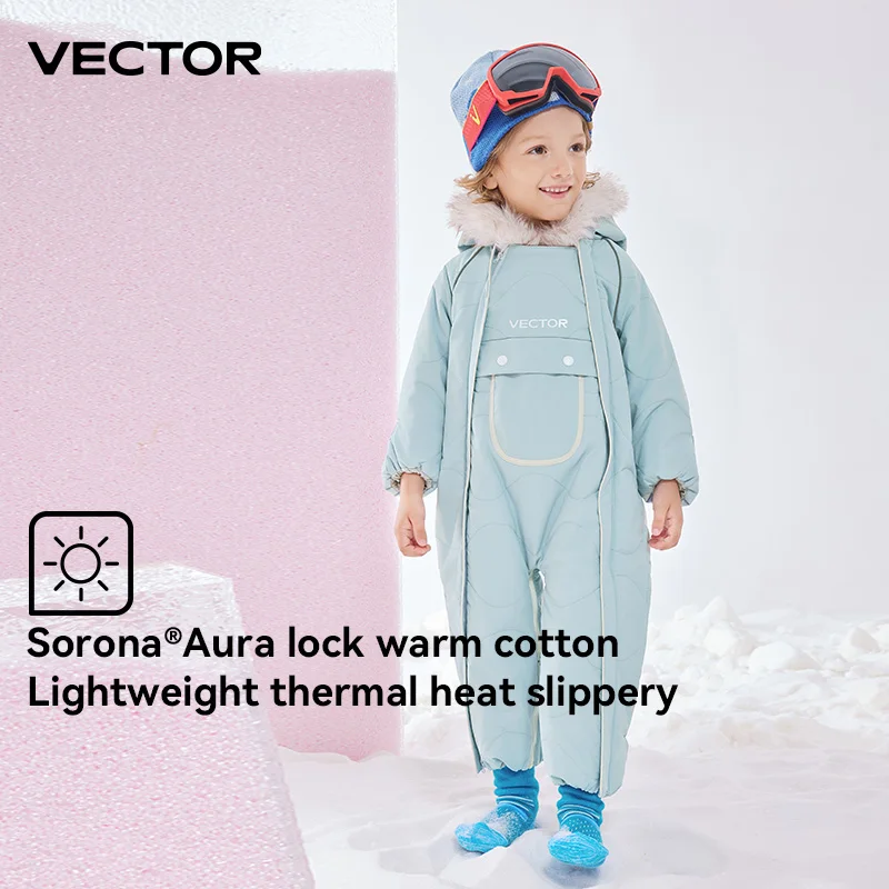 VECTOR Children Ski Jumpsuit Winter Snowboard Jacket Boys and Girls Outdoor Snow Suits Warm Waterproof Kids Ski Jacket