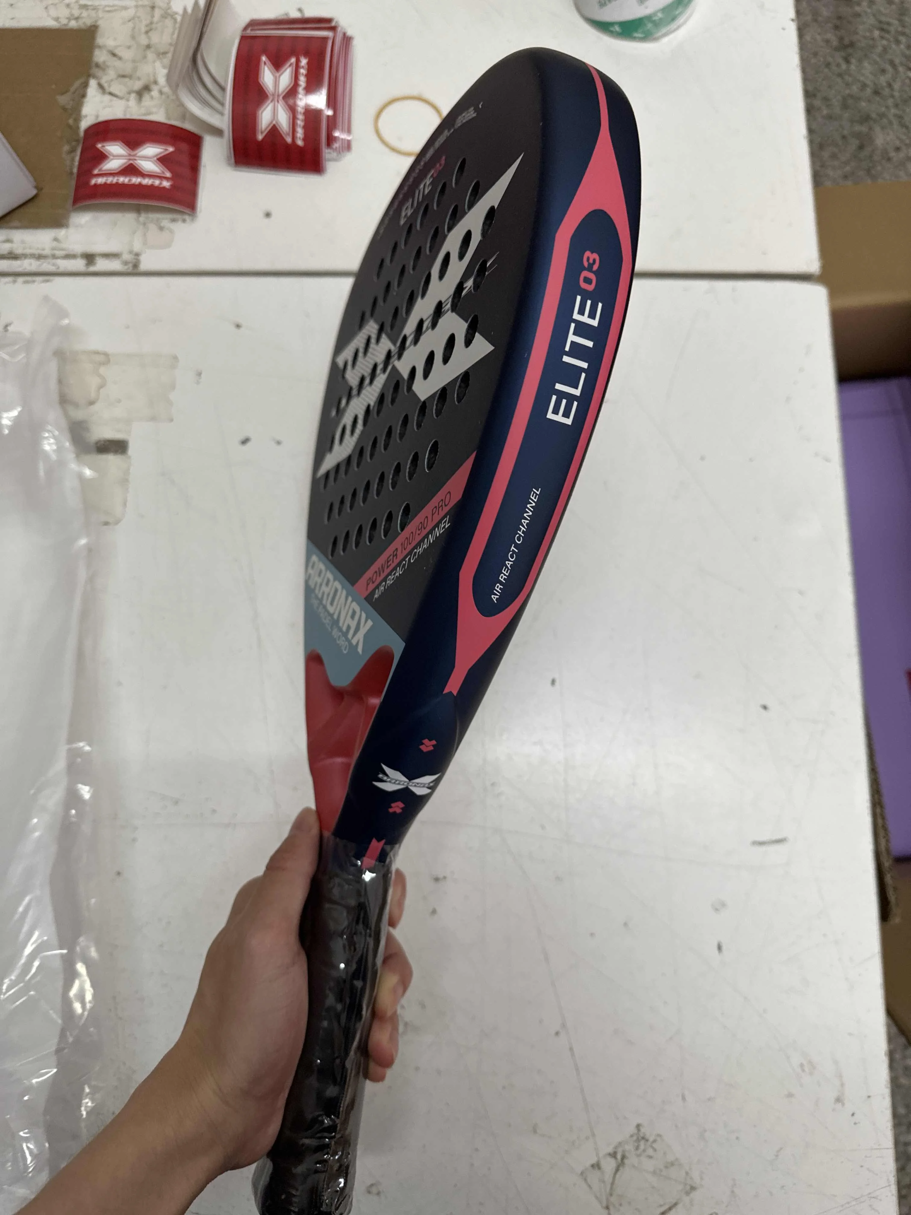 Padel Tennis Racket Carbon Fiber Rough Surface Diamond Shape High Balance EVA SOFT Memory Padel Paddle