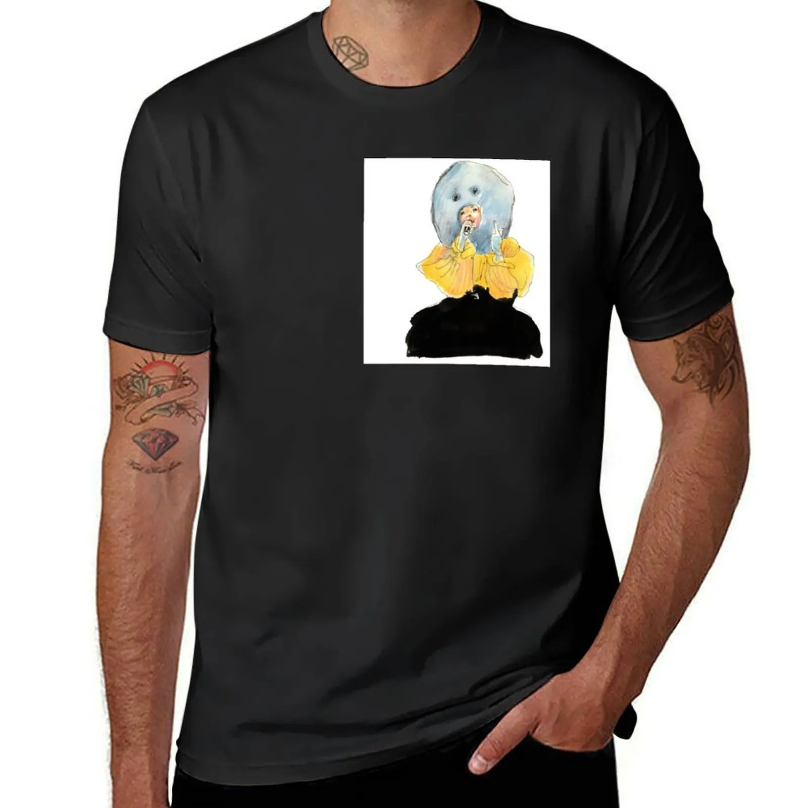 Yellow Moon T-Shirt quick-drying summer top plus size tops mens graphic t-shirts funny