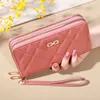 Chic Quilted Long Wallet for Women - Secure Zipper, Multiple Card Slots, Phone Compartment - Versatile Clutch for Every Occasion 1