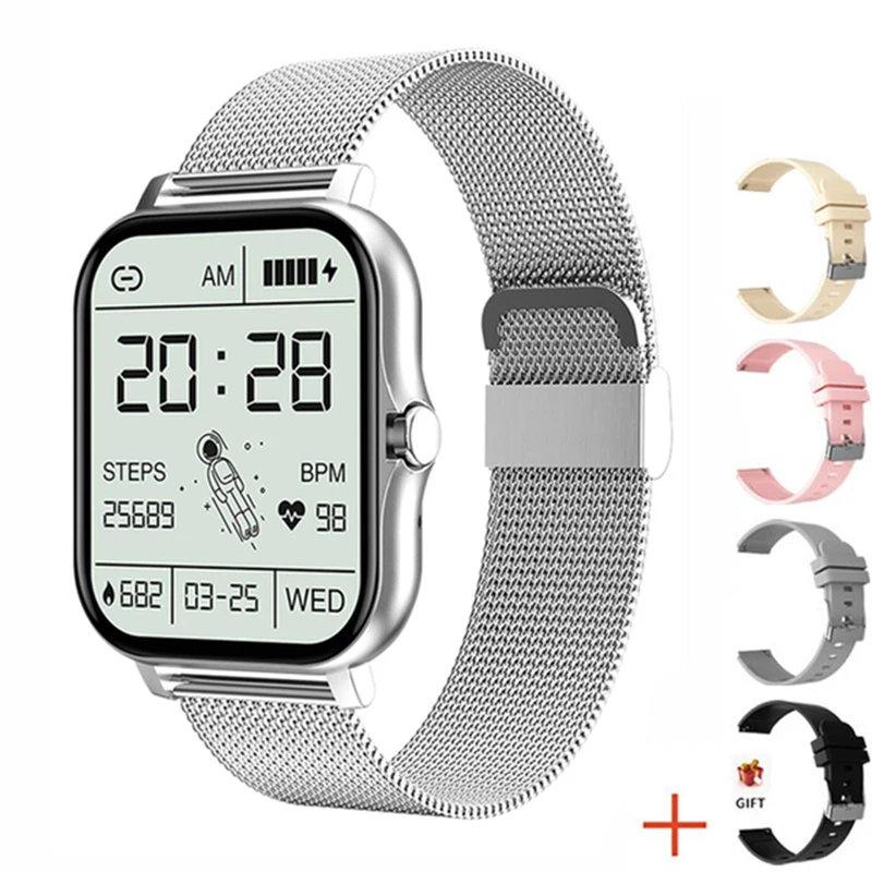 Women Smart Watch Men 1.69" Full Touch Screen Heart Rate Fitness Tracker Ladies Watch Bluetooth Call Smart Clock for Android IOS 