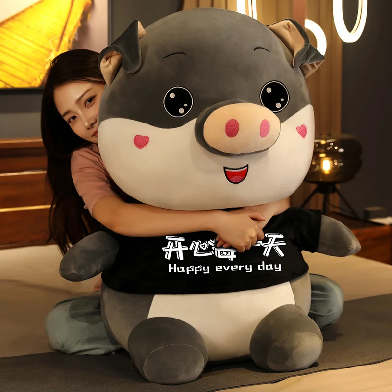 

Свинка большого размера, Высококачественная Милая свинка, плюшевая игрушка, мягкая мультяшная животная, мягкая кукла, детская подушка, подарок на день рождения для девочек