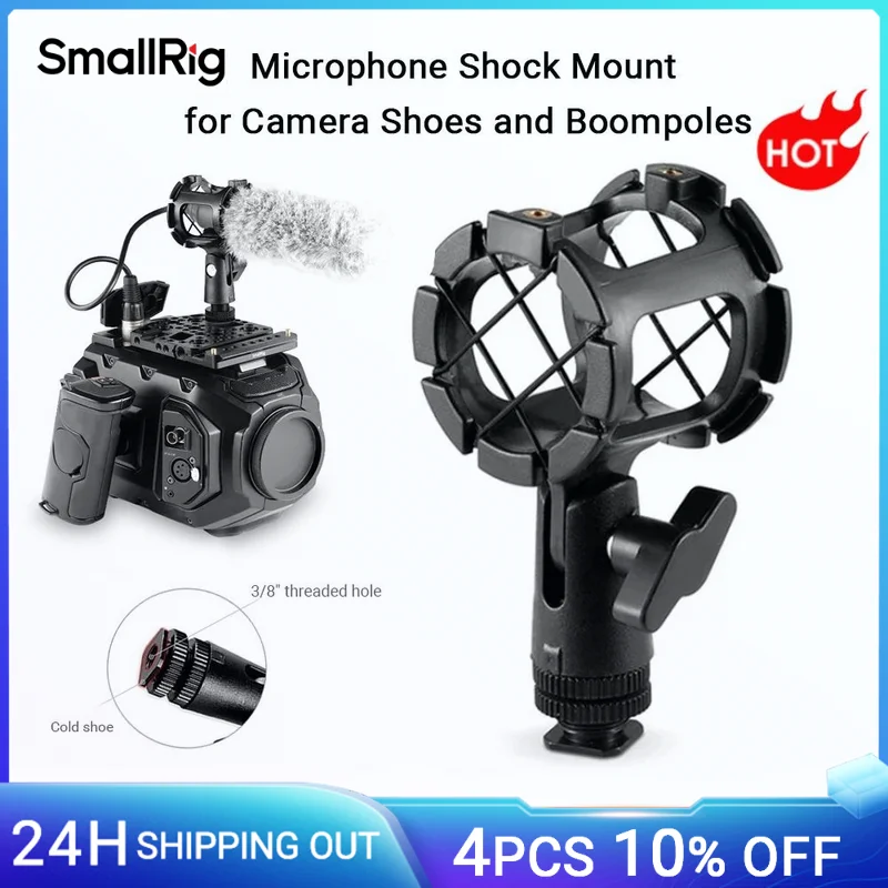 SmallRigUniversalMicrohoneShockMountAdapterWithColdShoe