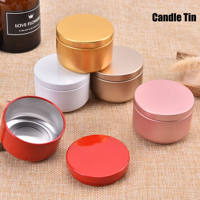 24 Pcs Candle Tins 4 oz Metal Candle Containers Jars for Candle Making,  Arts Crafts, Storage, Party Favors, Round Tin with Lid - AliExpress