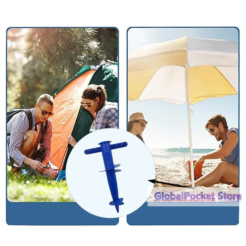 Umbrella Base Adjustable Plastic Sun Beach Patio Sand Ground Fixing Tools Anchor Stand Spike Auger Keep Holder Garden Access