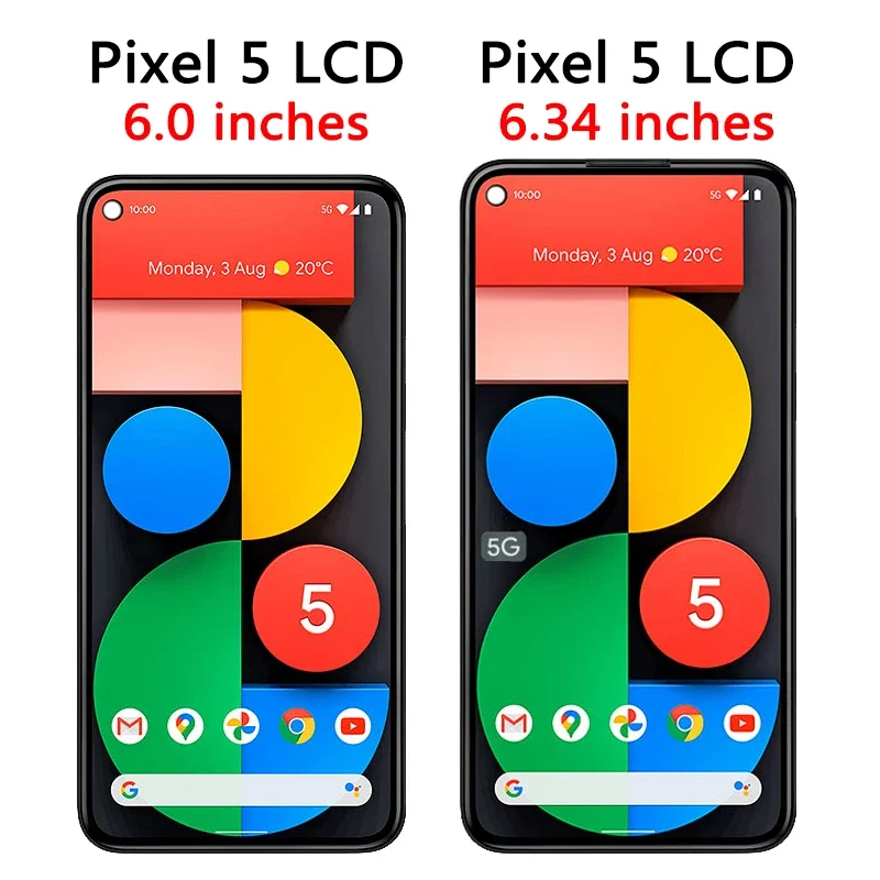 شاشة مع محول لهاتف قوقل بيكسل 5 بديل الاصلي