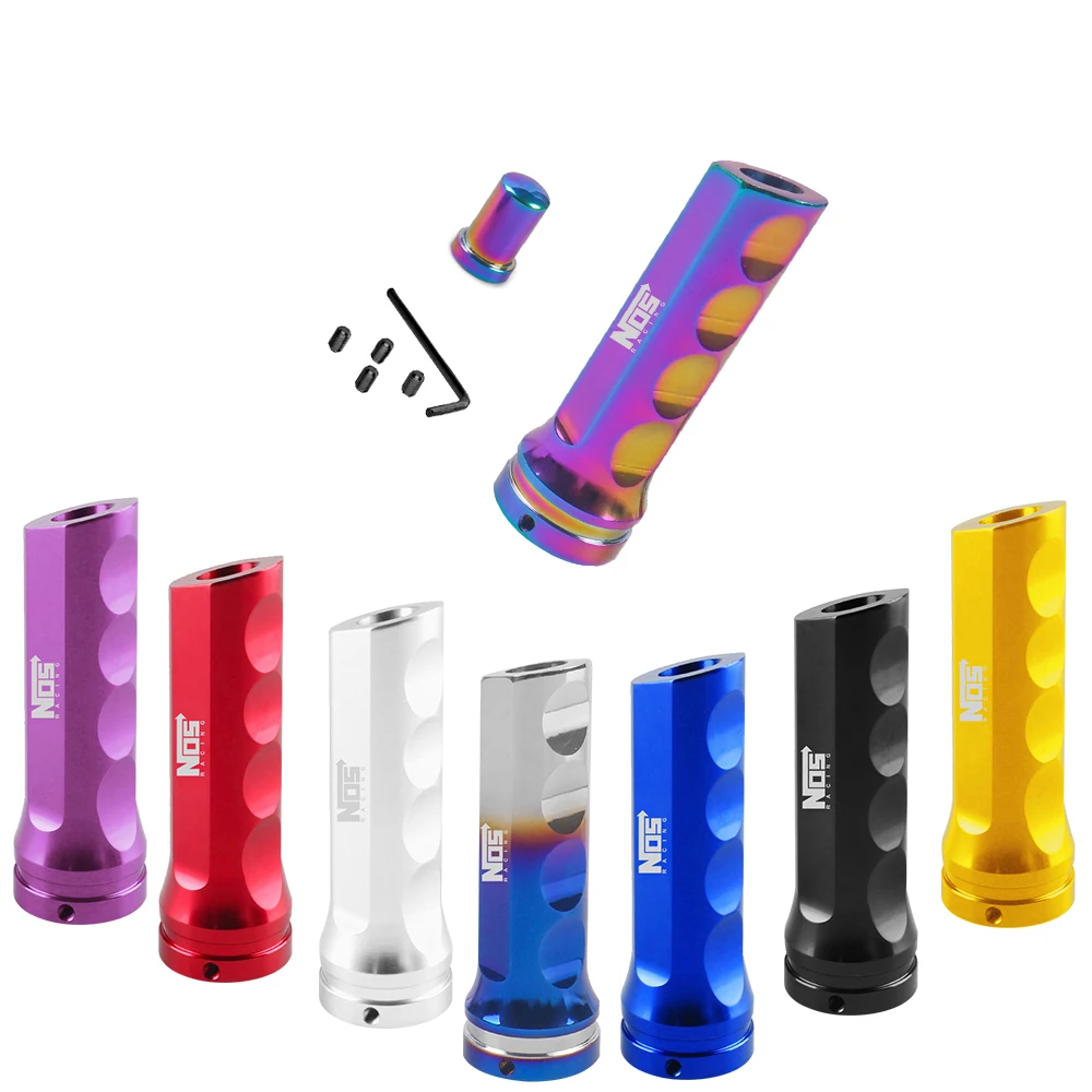 JDM Car Racing NOS Style Aluminium Hand Brake Sleeve Anti-Slip Decoration Handbrake Handle Protector Cover
