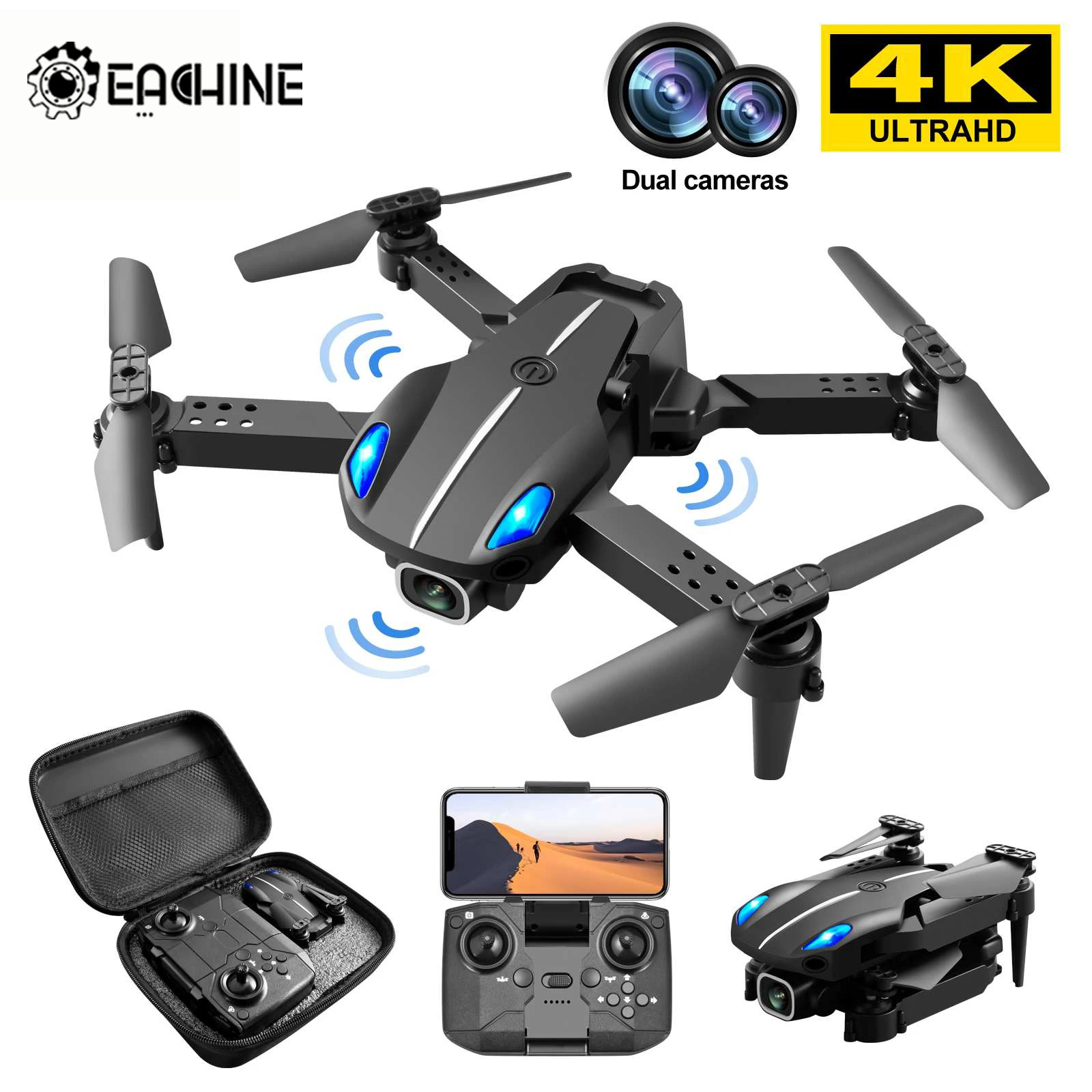 phantom 6ch remote control quadcopter Eachine KY907 Mini RC Drone 4K Professional HD Dual Camera FPV Obstacle Avoidance Quadcopter 3.7V 800mAh Dron Helicopter Toys eachine e58 remote control