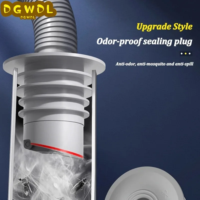 Silicone Bathroom Sewer Seal Ring Kitchen Sink Sewer Pipe Seal Plug Washing Machine Anti-odor Leakage Floor Drain Connector