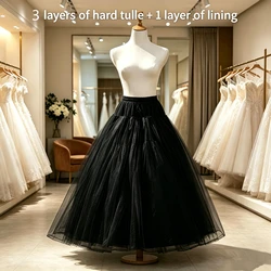 Elegant Multi - Layer Tulle Crinoline Petticoat for Bridal and Party Dresses (3 Layers tulle)