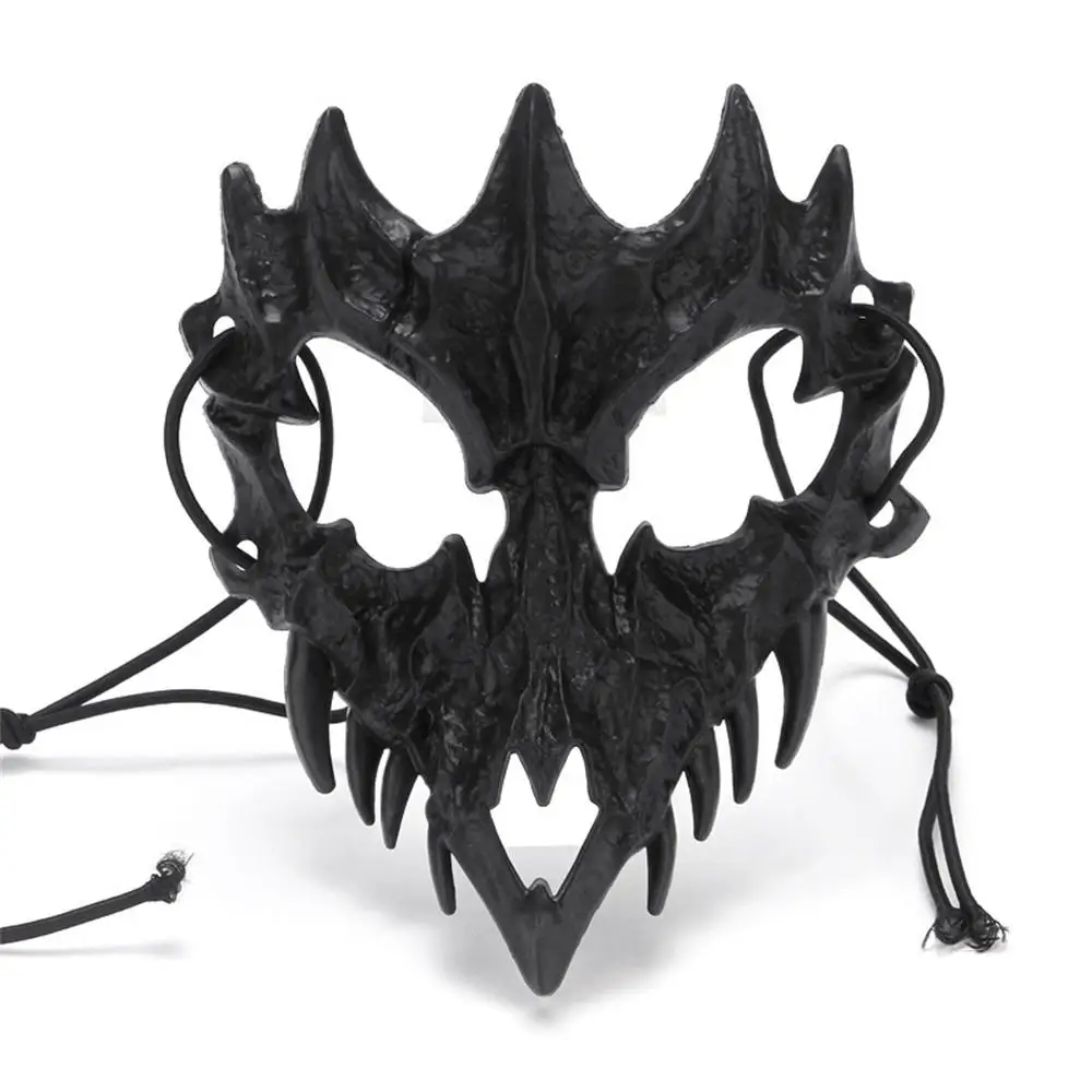 Half-face Mask Dragon Tiger Man Wolf Mask Cosplay Horror Halloween Costume Props Cosplay Party Props