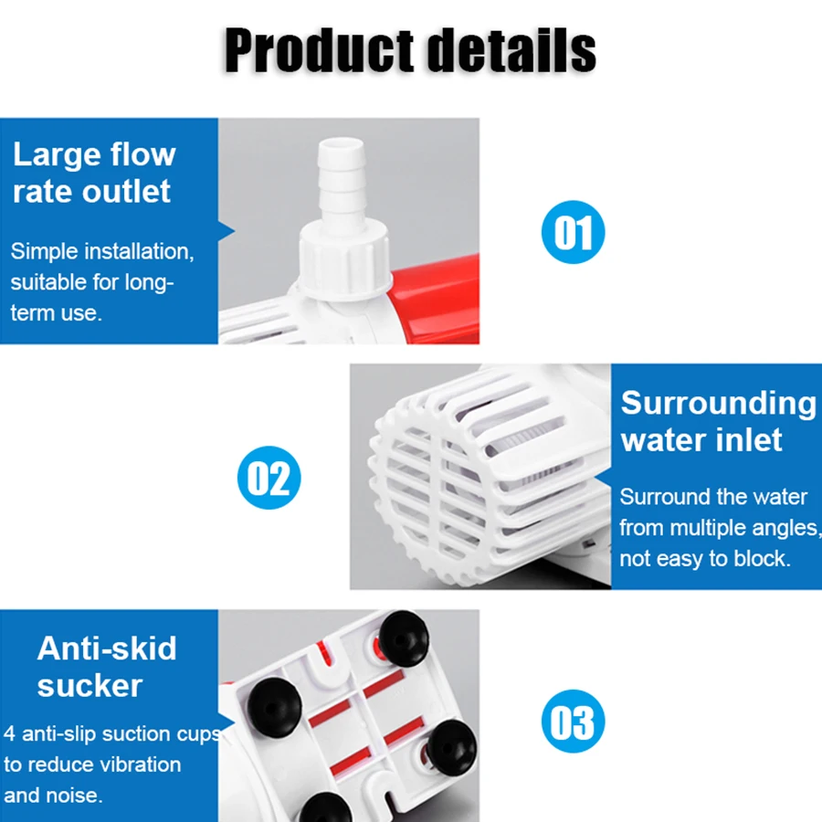 Water Pump 1pc DC 12V Brushless Submersible with 5.5DC Female Plug for Aquarium and Fish Tank