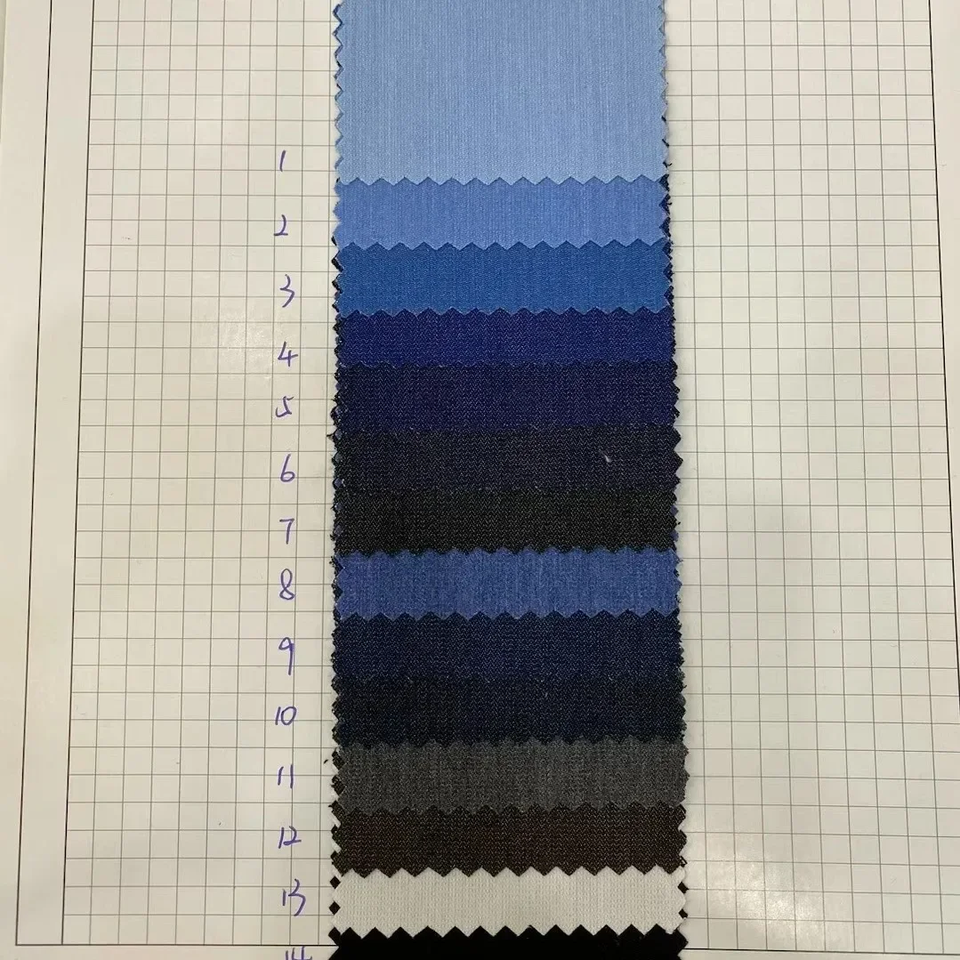 High Elasticity Gingham Pattern Denim Fabric 50 Stitches Washless Color Fastness Casual Dresses Shirts Pants Fabric